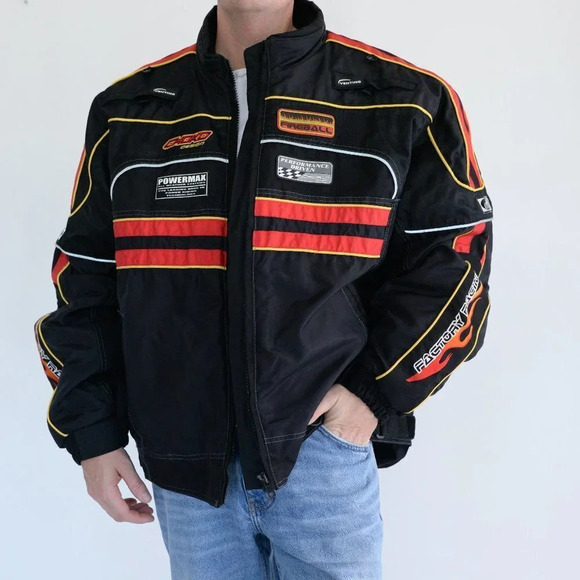 Vintage Choko Designs Black & Red with Thermolite Performance "Fireball"  Jacket - Picture 2 of 13